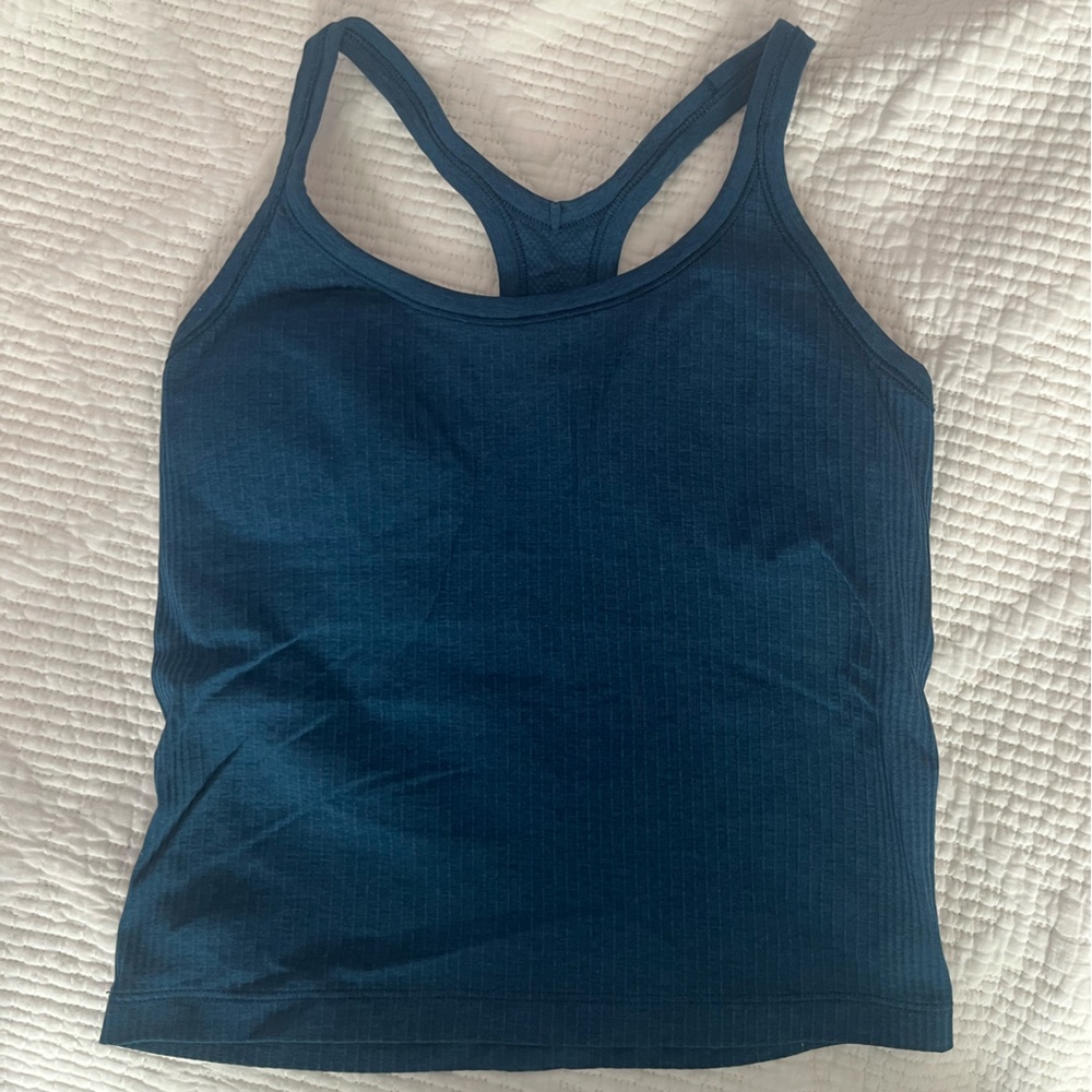 lululemon athletica Deep Teal Racerback Ebb to Street Tank Top